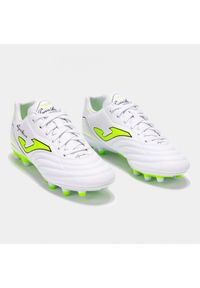 Buty piłkarskie męskie Joma BUTYJOMAAGUS2502FGAGUILA2502WHITEFG. Zapięcie: sznurówki. Kolor: biały. Materiał: materiał. Szerokość cholewki: normalna. Sport: piłka nożna