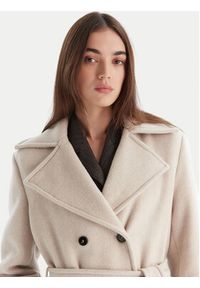 Marella Płaszcz wełniany Balcone 2523016112 Beżowy Regular Fit. Kolor: beżowy. Materiał: syntetyk #4