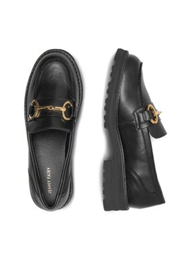 Jenny Fairy Loafersy WYL3647-5 Czarny. Kolor: czarny. Materiał: skóra