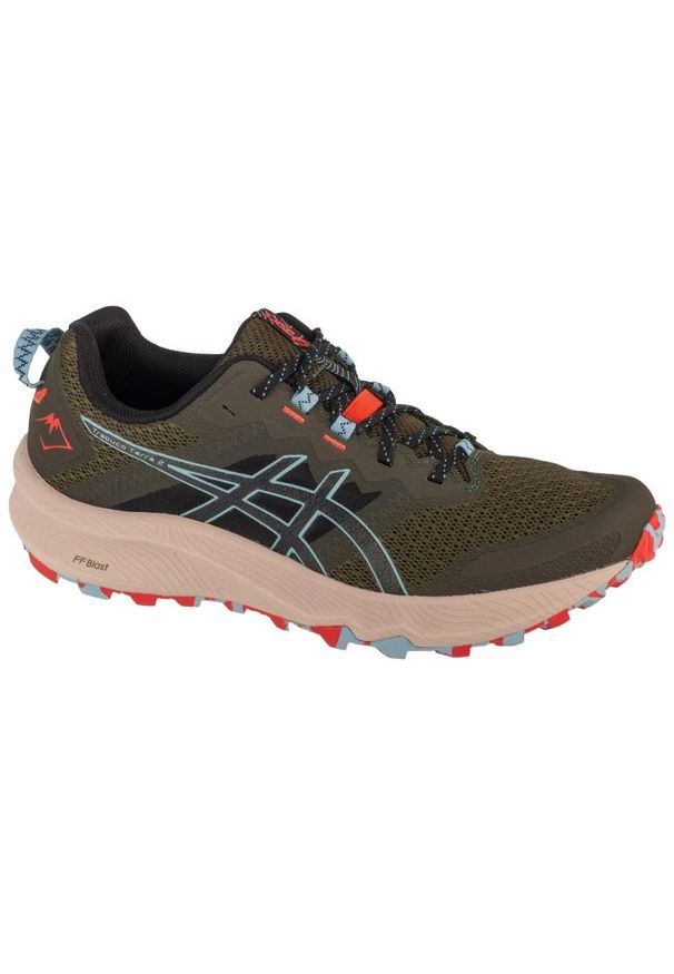 Buty do biegania Asics Gel-Trabuco Terra 2 1011B607-300 zielone. Zapięcie: sznurówki. Kolor: zielony. Materiał: syntetyk, guma, tkanina. Szerokość cholewki: normalna