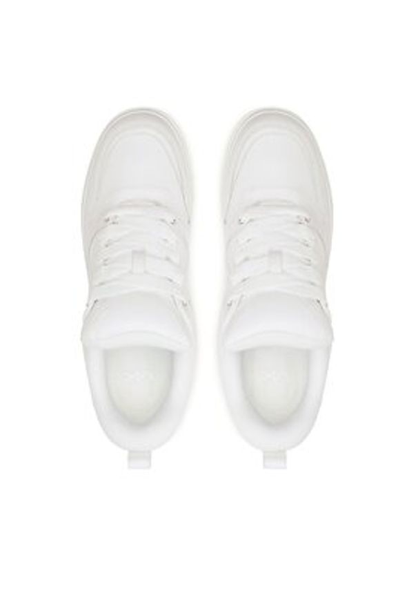 MICHAEL Michael Kors Sneakersy Barett Lace Up 42F3BRFS1L Biały. Kolor: biały. Materiał: skóra