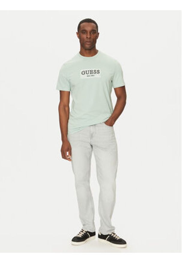 Guess T-Shirt M5GI19 J1314 Zielony Regular Fit. Kolor: zielony. Materiał: bawełna