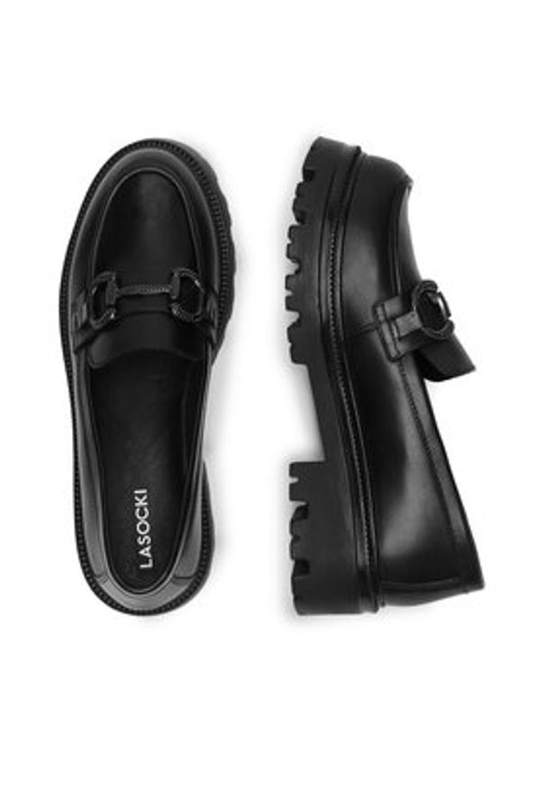 Lasocki Loafersy WI33-CS538-SANDY-01 Czarny. Kolor: czarny. Materiał: skóra