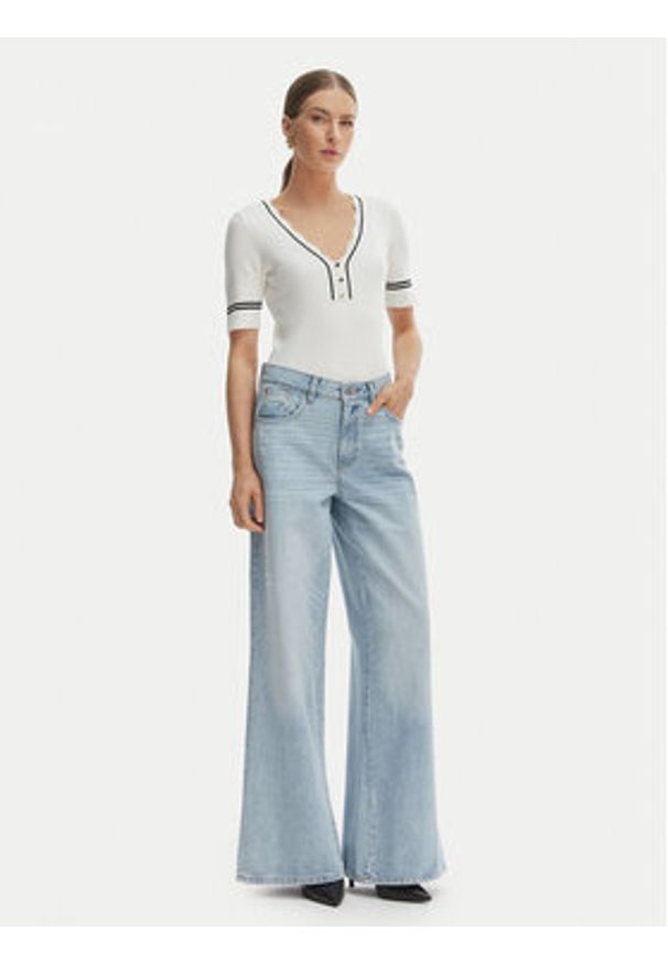 Fracomina Jeansy FP26SV3015D47103 Niebieski Wide Leg. Kolor: niebieski