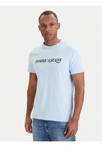 Tommy Jeans T-Shirt DM0DM22548 Błękitny Regular Fit. Kolor: niebieski. Materiał: bawełna #1