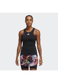 Adidas - Tennis Y-Tank Top. Kolor: czarny. Materiał: materiał. Długość rękawa: bez rękawów