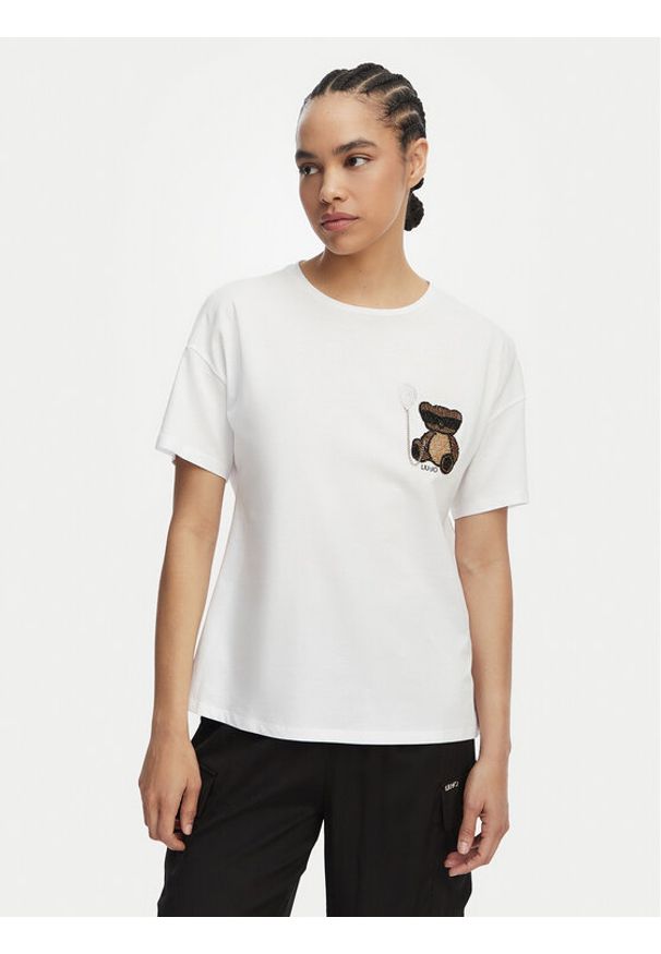 Liu Jo T-Shirt WA6414 JS923 Biały Regular Fit. Kolor: biały. Materiał: bawełna
