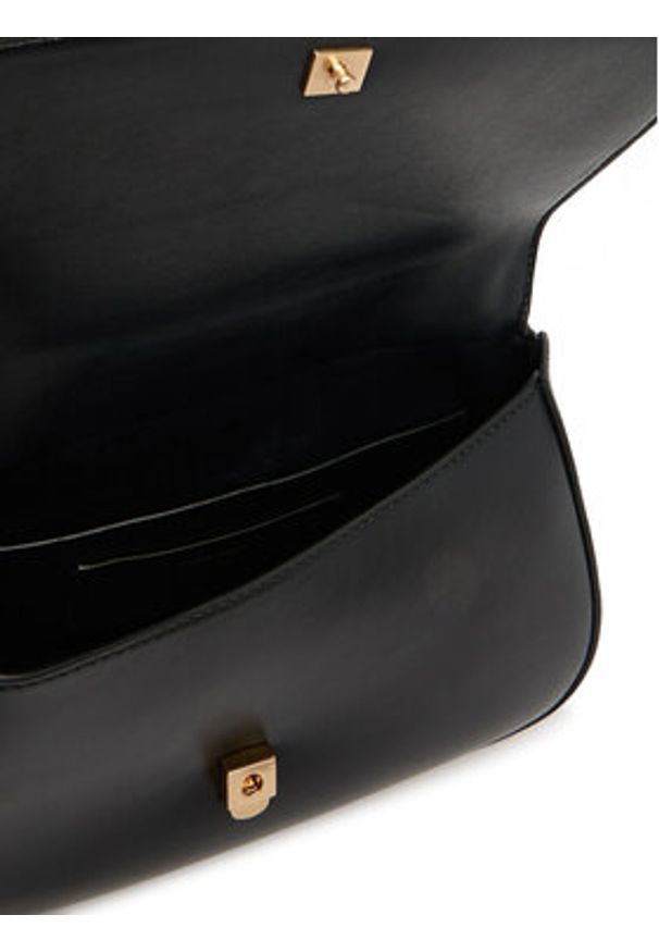 Calvin Klein Torebka Ck Convertible Chain Medium Bag LV04F3171G Czarny. Kolor: czarny. Materiał: skórzane