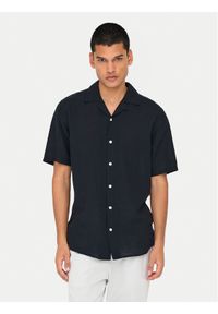 Only & Sons Koszula Caiden 22025116 Czarny Slim Fit. Kolor: czarny. Materiał: bawełna