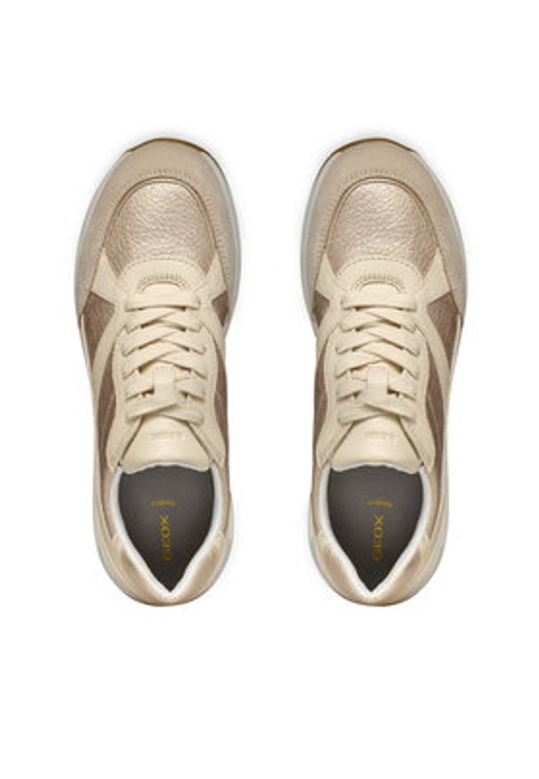 Geox Sneakersy D Bulmya D46NQA 02N22 CB500 Złoty. Kolor: złoty. Materiał: skóra