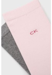Calvin Klein skarpetki (2-pack) damskie kolor różowy. Kolor: różowy
