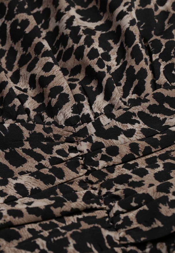 Born2be - Brązowa Sukienka Mini Rozkloszowana w Cętki Ozdobiona Falbankami Fertta. Okazja: na co dzień. Typ kołnierza: kołnierz z falbankami. Kolor: brązowy. Długość rękawa: na ramiączkach. Wzór: aplikacja. Sezon: wiosna, lato. Styl: casual. Długość: mini