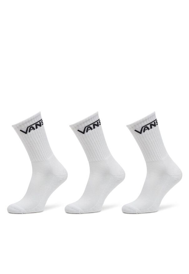 Vans Zestaw 3 par wysokich skarpet męskich Classic Crew VN000F0X Biały. Kolor: biały. Materiał: materiał, bawełna