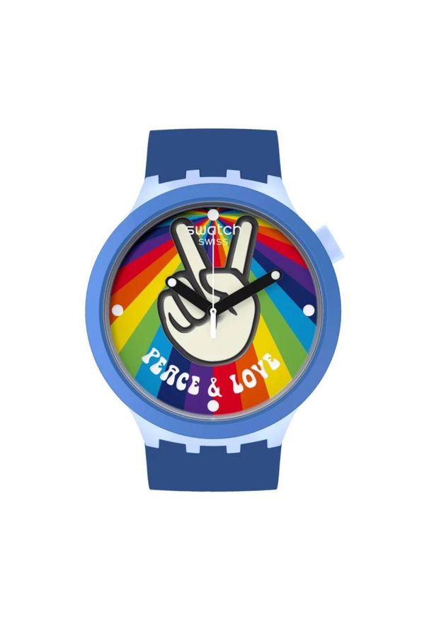 Zegarek SWATCH Peace Hand Love PRIDE SB03N105. Styl: klasyczny, casual, elegancki