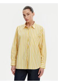 TOMMY HILFIGER - Tommy Hilfiger Koszula WW0WW45612 Żółty Relaxed Fit. Kolor: żółty. Materiał: bawełna #1