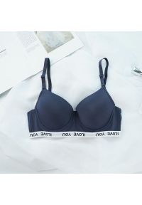 Intica - Biustonosz sportowy push-up do ćwiczeń Daisy. Kolor: niebieski. Materiał: materiał. Rodzaj stanika: push-up