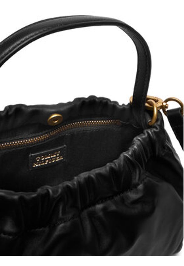 TOMMY HILFIGER - Tommy Hilfiger Torebka Soft Leather Mini Crossover AW0AW18306 Czarny. Kolor: czarny. Materiał: skórzane