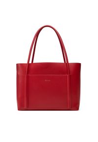 Calvin Klein Torebka Ck Linn Medium Shopper K60K613110 Czerwony. Kolor: czerwony. Materiał: skórzane