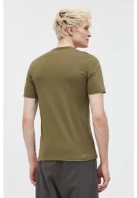 Hugo - HUGO t-shirt bawełniany 3-pack kolor zielony z nadrukiem. Kolor: zielony. Materiał: bawełna. Długość rękawa: krótki rękaw. Długość: krótkie. Wzór: nadruk #10