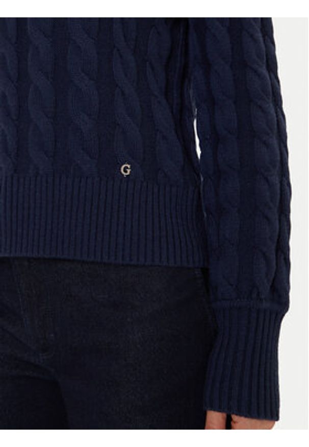 Guess Golf W5BR30 Z1192 Granatowy Relaxed Fit. Typ kołnierza: golf. Kolor: niebieski. Materiał: syntetyk