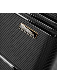 Wittchen - Średnia walizka z polipropylenu jednokolorowa czarna. Kolor: czarny. Styl: elegancki #4