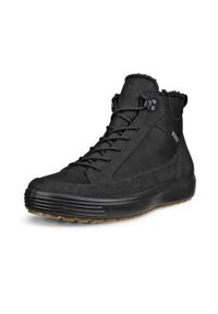 ecco - Buty do chodzenia męskie Ecco Soft 7 Tred High-cut. Zapięcie: zamek. Kolor: czarny. Materiał: skóra. Szerokość cholewki: normalna. Sport: turystyka piesza