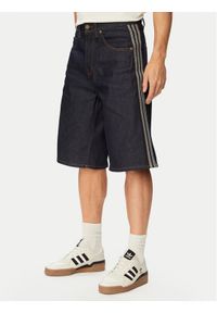 Adidas - adidas Szorty jeansowe Firebird Adicolor Jorts Mid-Rise KS6882 Granatowy Regular Fit. Kolor: niebieski. Materiał: bawełna #1