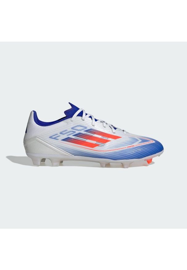Adidas - Buty F50 League FG/MG. Kolor: czerwony, niebieski, wielokolorowy, biały. Materiał: materiał. Sport: piłka nożna
