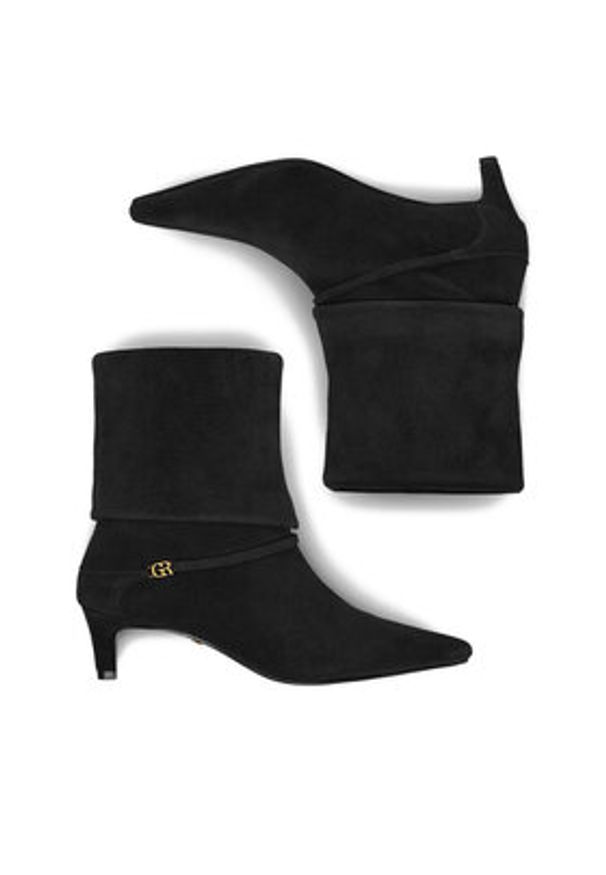 Gino Rossi Botki EO-DIUNA-120056 Czarny. Kolor: czarny. Materiał: zamsz, skóra