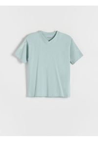 Reserved - T-shirt z nadrukiem - jasnozielony. Kolor: zielony. Materiał: bawełna, włókno, dzianina. Wzór: nadruk #1