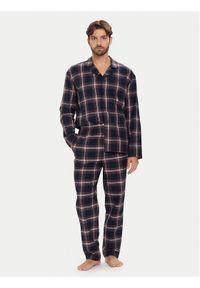 BOSS Piżama Holiday 50550756 Niebieski Regular Fit. Kolor: niebieski. Materiał: bawełna