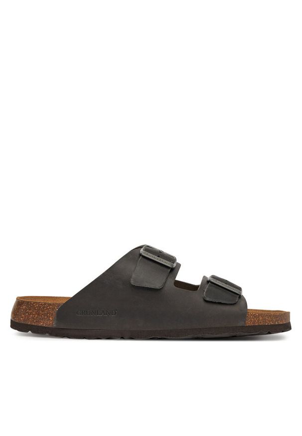 Klapki Grünland. Kolor: szary