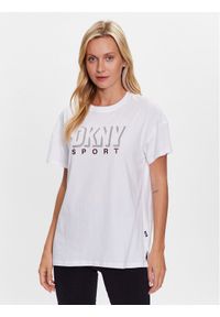 DKNY Sport T-Shirt DP2T9148 Biały Classic Fit. Kolor: biały. Materiał: bawełna. Styl: sportowy