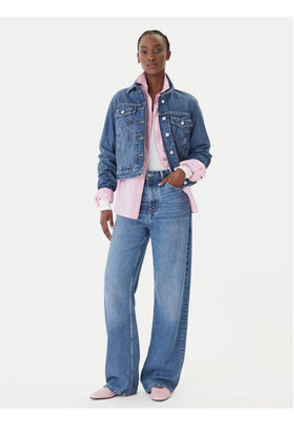 Tommy Jeans Kurtka jeansowa Classic DW0DW22988 Niebieski Regular Fit. Kolor: niebieski. Materiał: bawełna