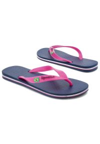 Niebieskie Japonki Ipanema Stylowe Klapki Damskie. Okazja: na co dzień, na plażę, na spacer. Kolor: niebieski. Materiał: materiał. Sezon: lato. Styl: elegancki #5
