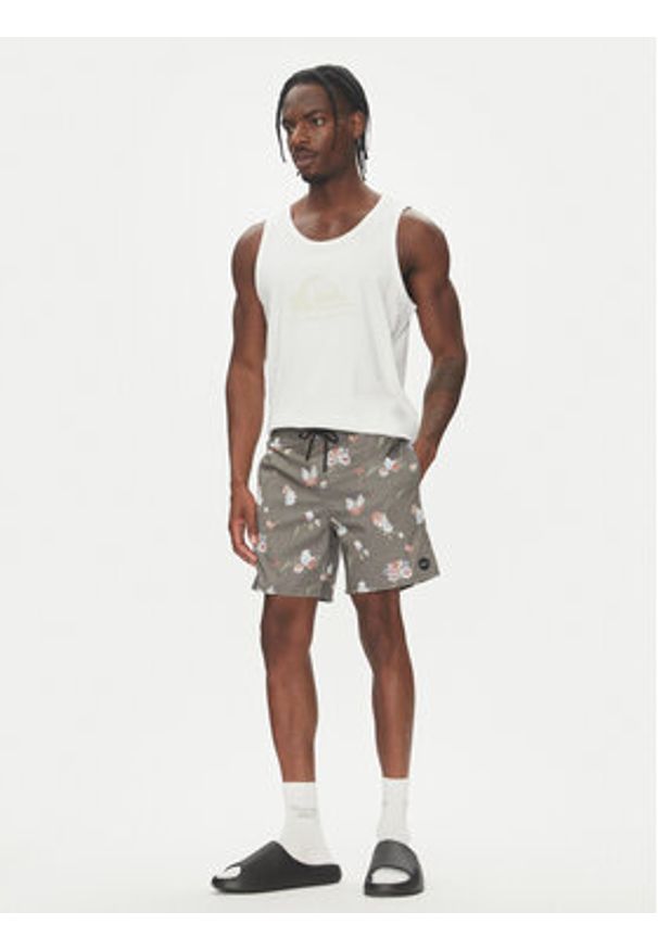 RVCA Szorty kąpielowe AVYBS00265 Szary Regular Fit. Kolor: szary. Materiał: syntetyk