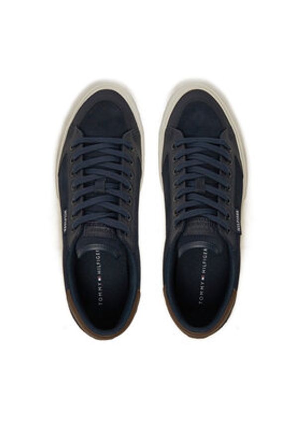 TOMMY HILFIGER - Tommy Hilfiger Sneakersy Vulc Street Low FM0FM05458 Granatowy. Kolor: niebieski. Materiał: skóra