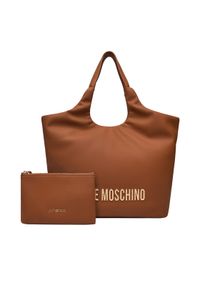 Love Moschino - LOVE MOSCHINO Torebka JC4396PP0NKD020A Brązowy. Kolor: brązowy. Materiał: skórzane