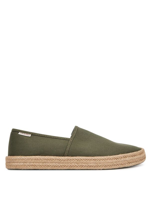 Calvin Klein Espadryle Ess Espadrille Cv HM0HM02076 Zielony. Kolor: zielony. Materiał: materiał