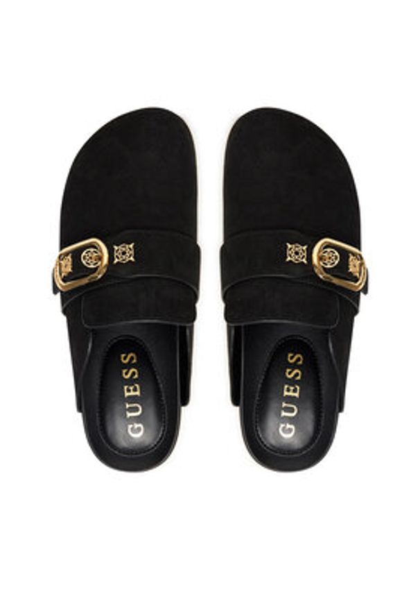 Guess Klapki FLPGAL ESU06 Czarny. Kolor: czarny. Materiał: materiał