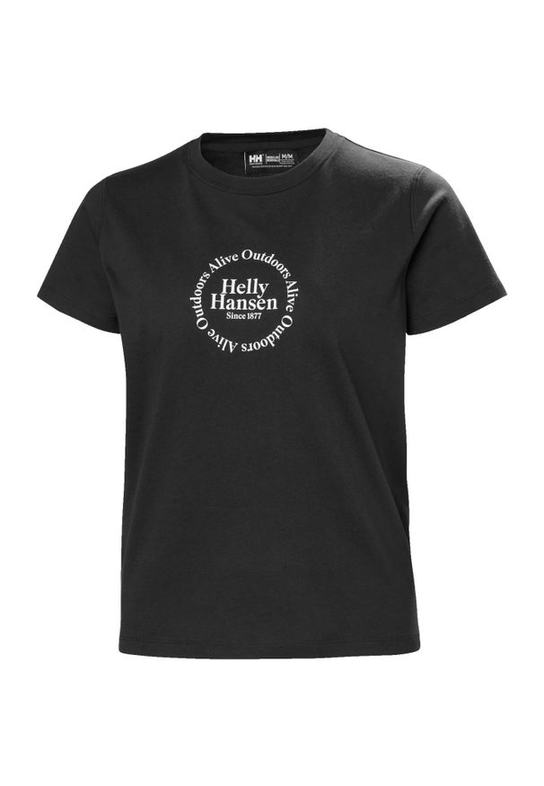 Koszulka damska Helly Hansen Core Graphic 2.0. Kolor: czarny. Materiał: bawełna