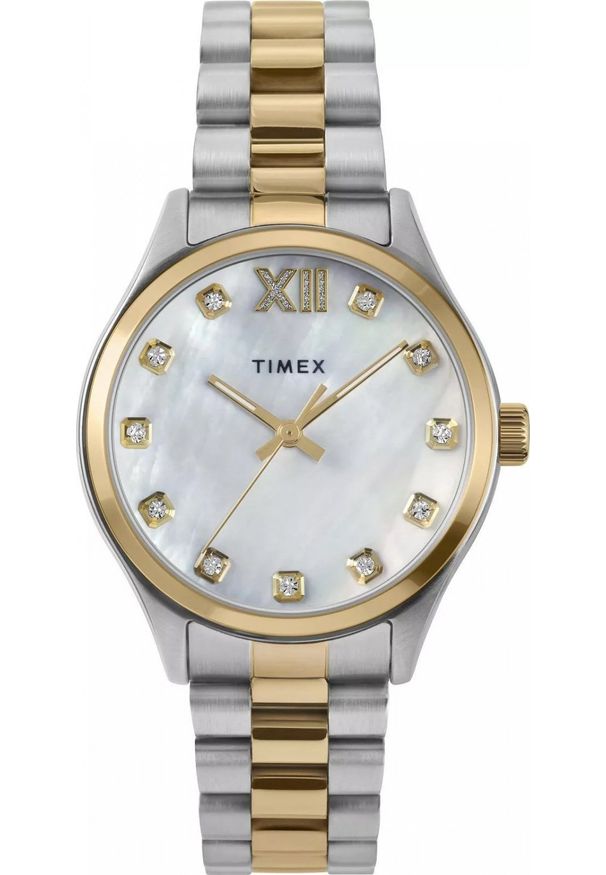 Zegarek Timex Zegarek damski Timex TW2W85500 CYRKONIE srebrny. Kolor: srebrny