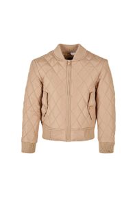 Urban Classics - Nylonowa Kurtka Diamond Quilt Dla Dziewcząt. Kolor: beżowy. Materiał: nylon. Sport: turystyka piesza