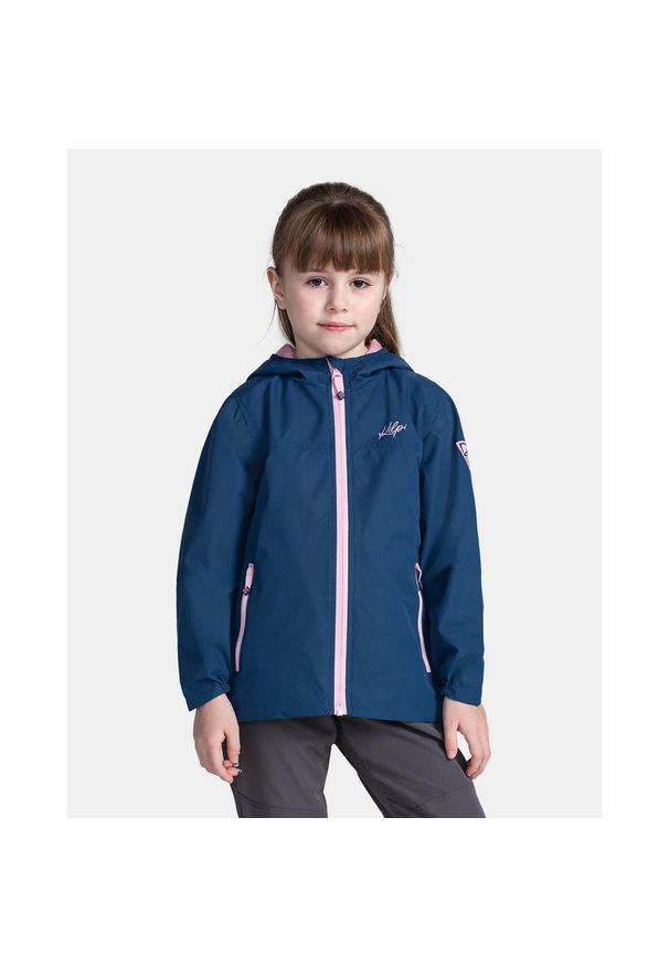 Dziewczęca kurtka outdoorowa Kilpi ORLETI-JG. Kolor: niebieski. Materiał: softshell. Sport: turystyka piesza
