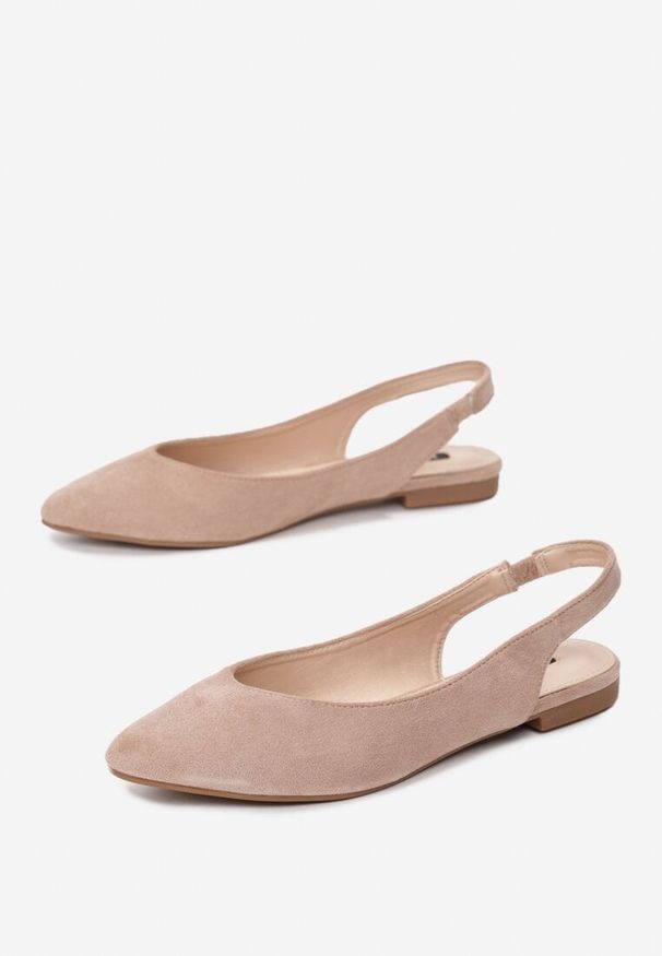 Born2be - Różowe Pudrowe Sandały Slingback z Noskiem w Szpic Arrilla. Okazja: na co dzień, na spotkanie biznesowe, na spacer. Kolor: różowy. Sezon: lato. Styl: elegancki, biznesowy, casual
