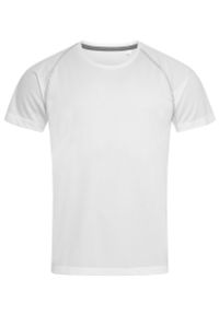 Stedman - Koszulka T-shirt, Biała, Sportowa, ACTIVE-DRY Poliester, Raglanowe Rękawy. Kolor: biały. Materiał: poliester. Długość rękawa: raglanowy rękaw. Styl: sportowy
