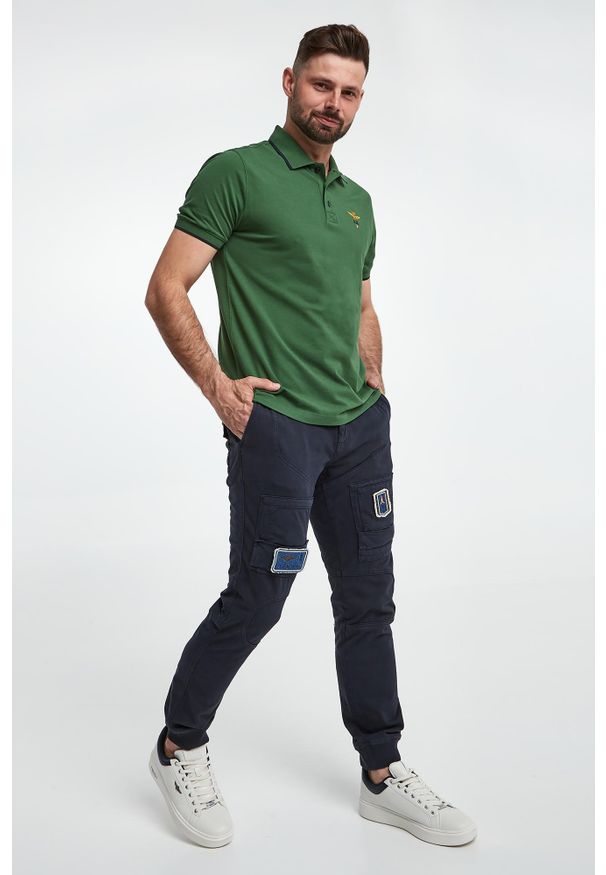 Aeronautica Militare - Polo męskie AERONAUTICA MILITARE. Typ kołnierza: polo