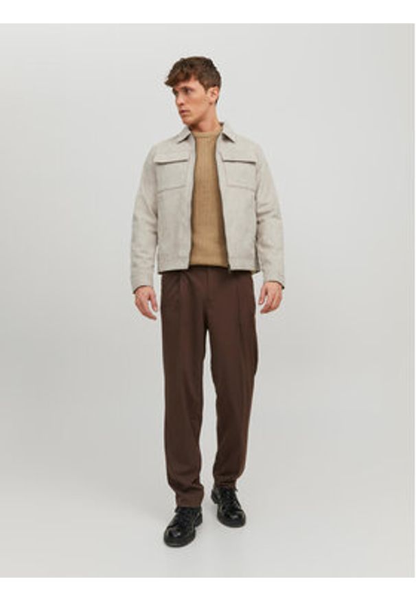 Jack & Jones Kurtka z imitacji skóry Payton 12213082 Beżowy Regular Fit. Kolor: beżowy. Materiał: skóra