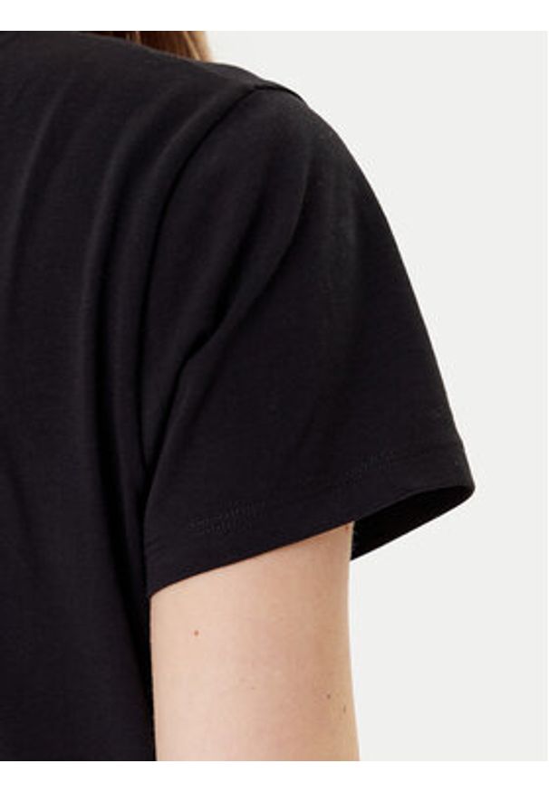 Liu Jo Sport T-Shirt TF5166 JS003 Czarny Regular Fit. Kolor: czarny. Materiał: bawełna. Styl: sportowy