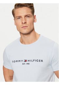 TOMMY HILFIGER - Tommy Hilfiger T-Shirt Tommy Logo MW0MW11797 Błękitny Regular Fit. Kolor: niebieski. Materiał: bawełna #3